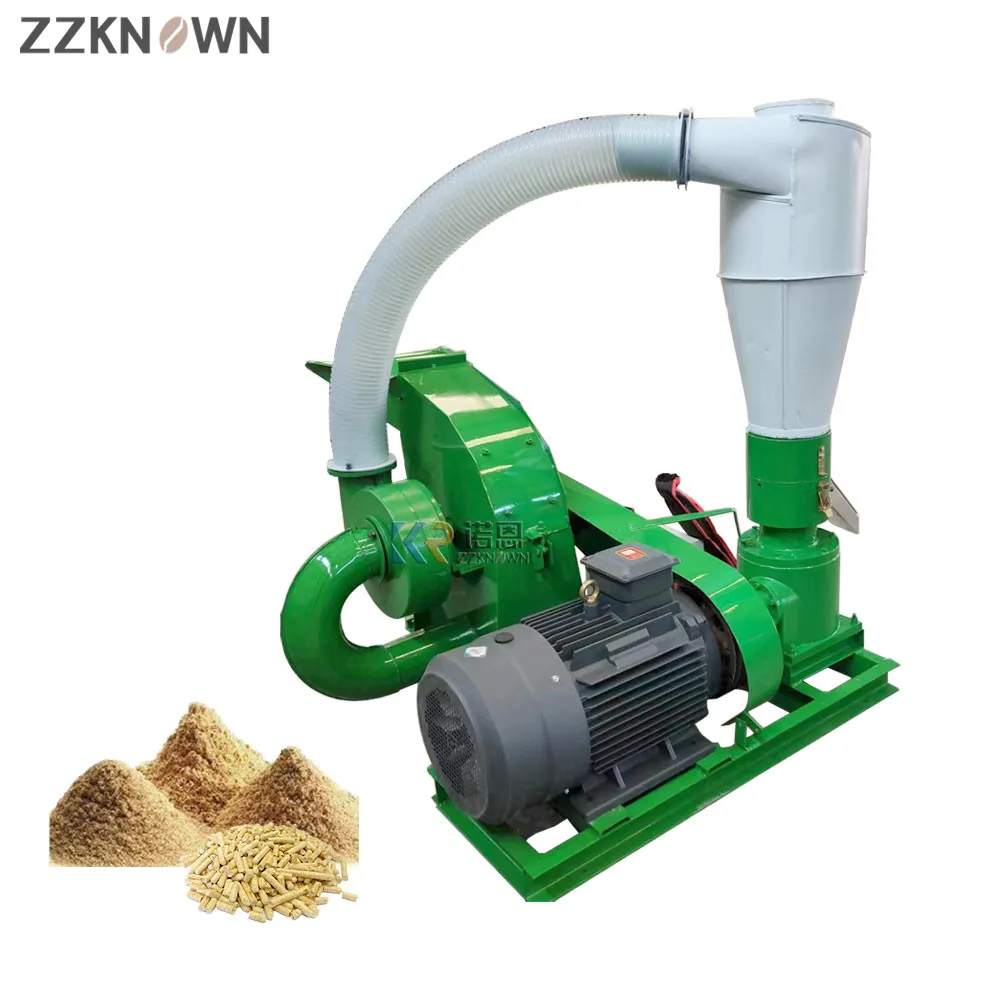 

Electric Combined Pelletizer Hammer Mill Animal Feeds Pellet Making Machine Biomass Sawdust Wood Equipment