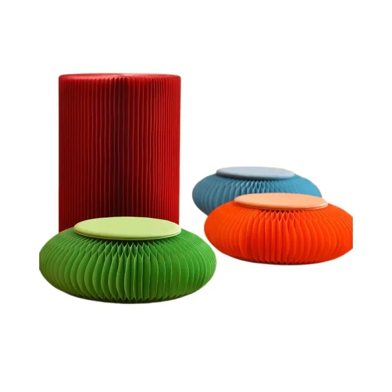 

50X18cm Folding Kraft Paper Stool Paper Seat Ideal for School,Fitting Room, Exhibition Halls Japanese Futon Seat Pouf Ottoman