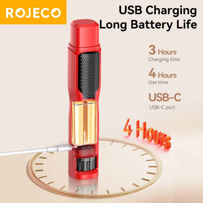 ROJECO Electric Pet Nail Grinder Dog Cat Rechargeable Nail Clippers LED Light Pet Claw Nail Grooming Trimmer Accessories - Image 5