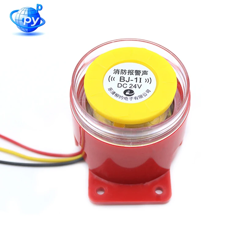 Промышленный 경 báo с высокой децибелевой шумоустойчивостью BJ-1I Сирен 12V/24V/220V Интегрированный зуммер для системы экстренного предупреждения при пожарном спасении
