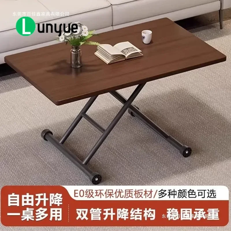 Lifting Folding Coffee Table Light Luxury High End Mobile Dual Purpose Dining Tea Table for Living Room Home Furniture