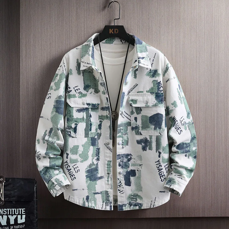 

2026 Men's Spring Shirts Fashion Trend Versatile Long Sleeve Shirt Men High Quality Comfortable Loose Large Size Casual Jacket