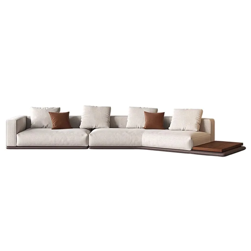 

Italian minimalist horizon sofa special-shaped corner large apartment villa living room combination horizon special-shaped sofa