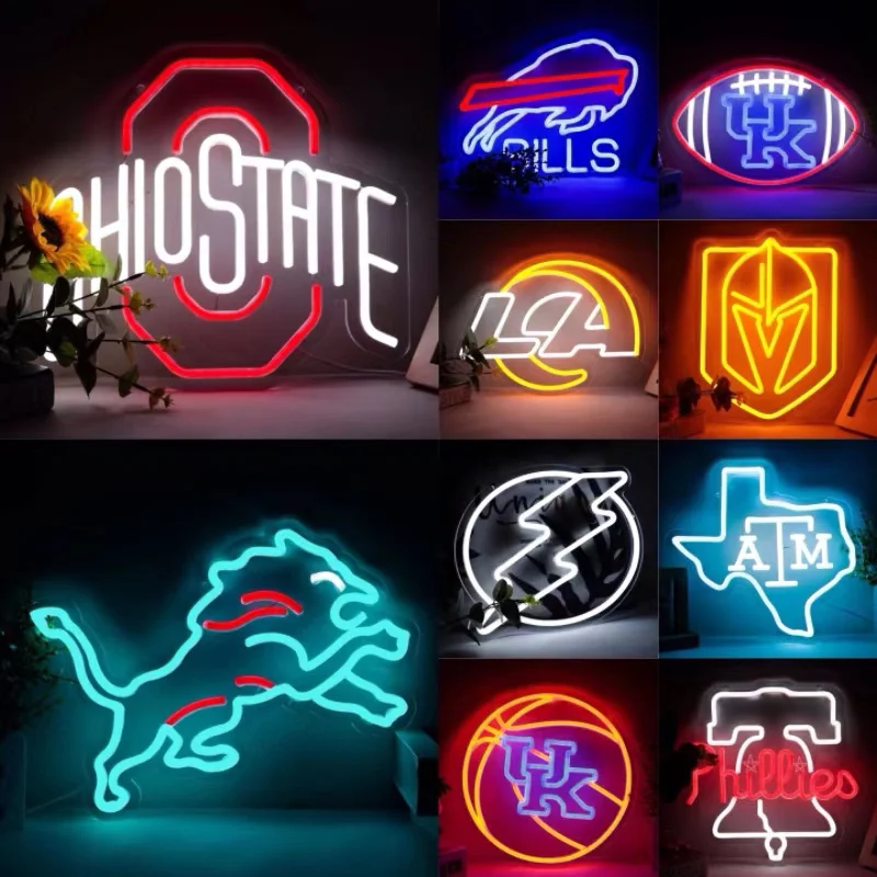 

XM Football neon wall decoration LED sign Bedroom Men Cave Football Club Bar hanging wall decoration for football fan teens