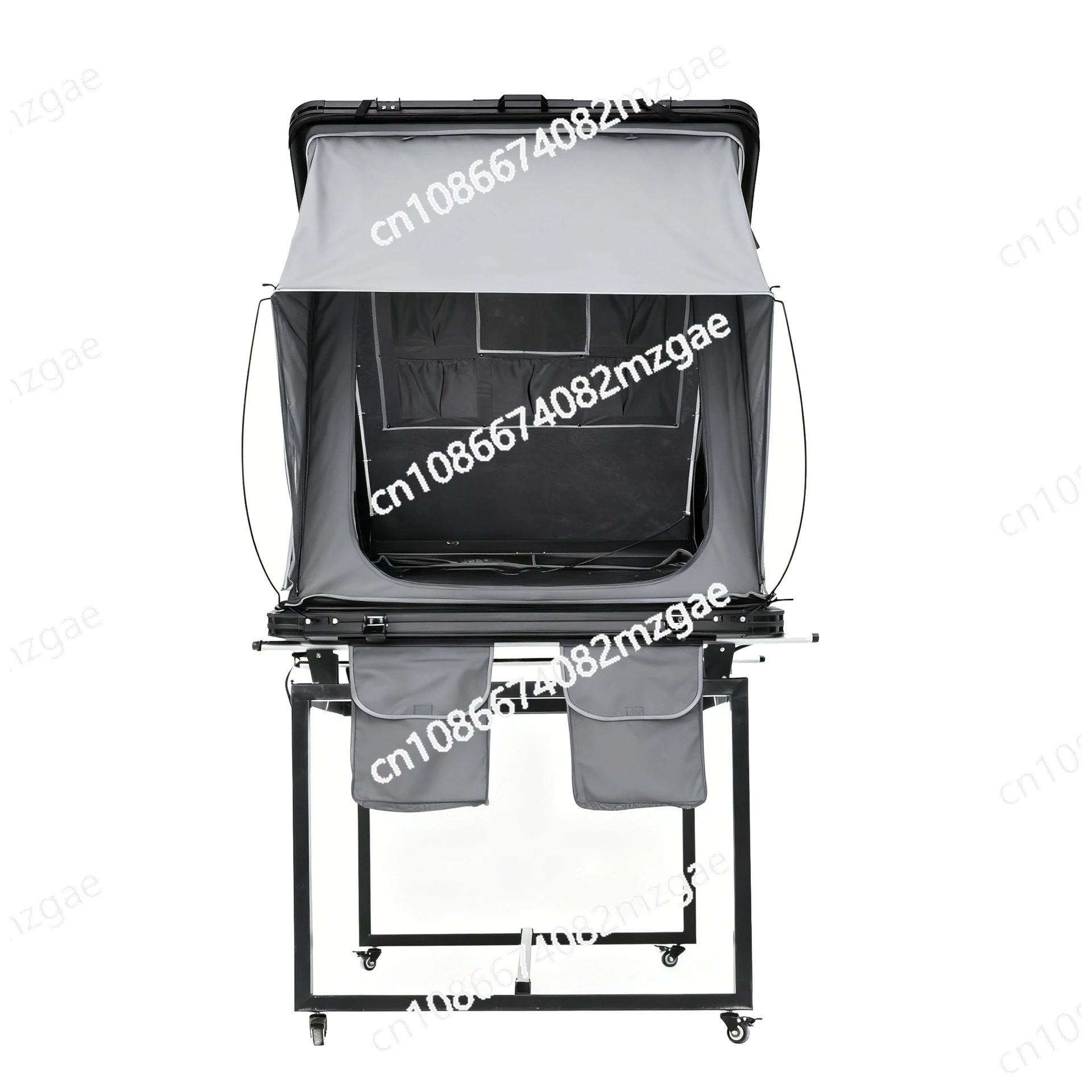 Alloy roof tent Automatic hydraulic car Outdoor tent Self-driving tour Hard shell mesh triangular tent