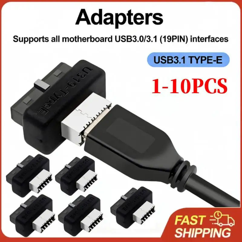 Adapter Connector USB 3.0 Front Chassis Type C Plug-in Port 19Pin / 20Pin To Type-E Internal Header To Type E Adapter Connector