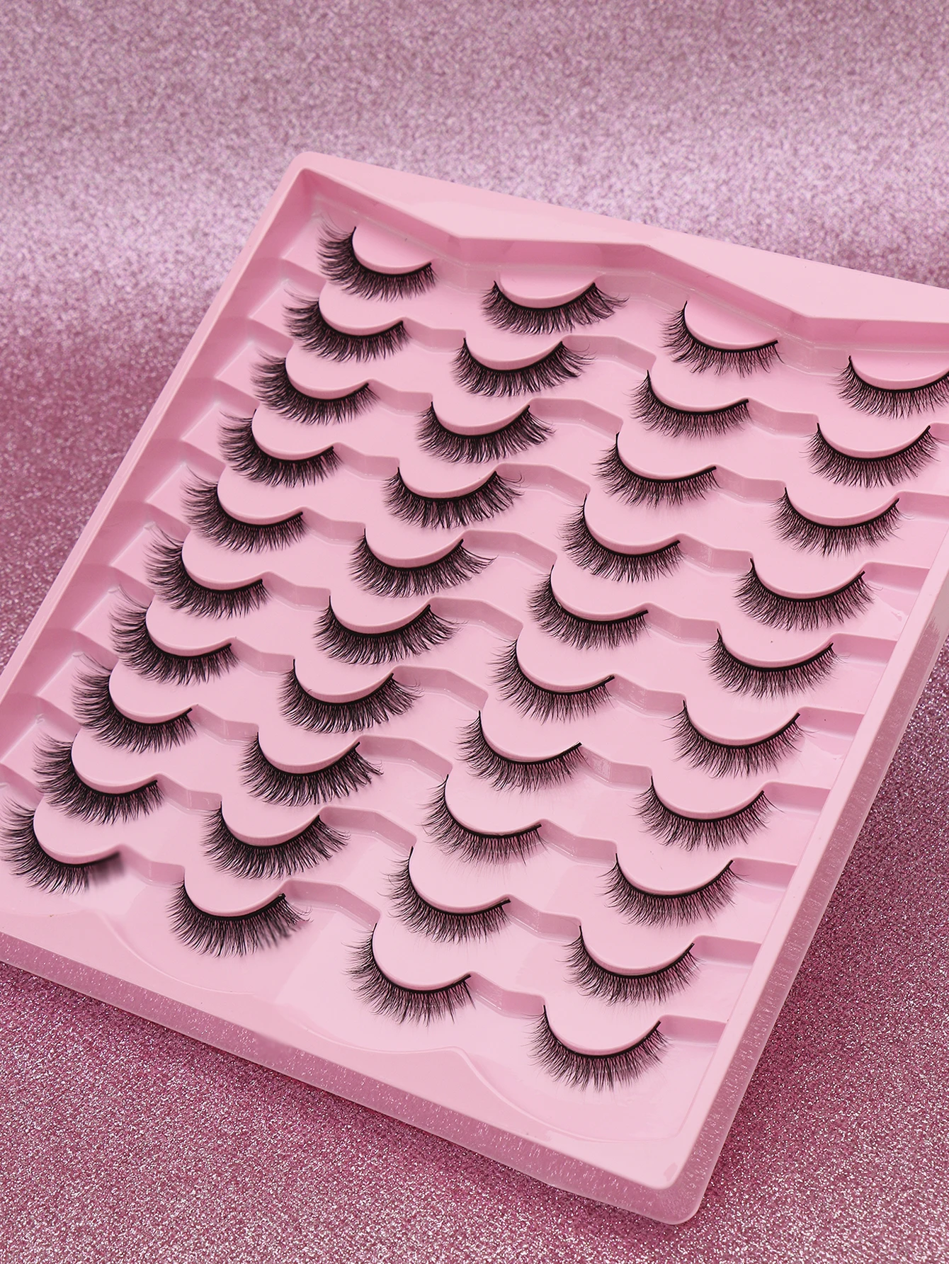 10-20 pares de pestañas postizas mixtas naturales, versátiles, suaves, prácticas, herramientas de maquillaje para viajes y uso diario Pestañas de viaje