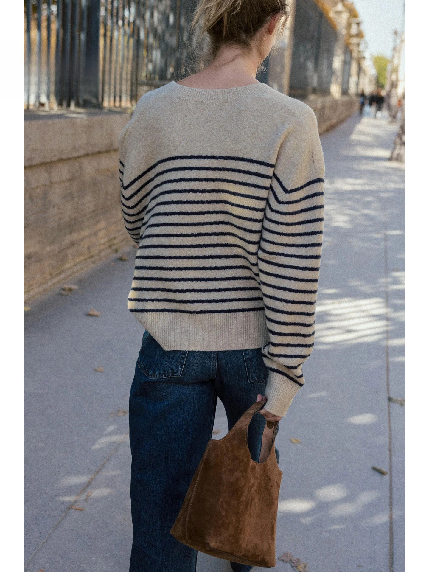 ZAPRHA 2025 Autumn New Gentle Faionable Retro Striped Knitwear Women's Lazy Sle Soft Long Sve round Ne Open Cardigan