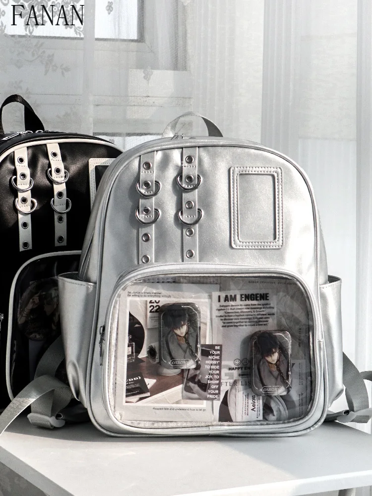 حقائب نسائية حقيبة كتف مدرسية شفافة حلوة ولطيفة حقائب ظهر للفتيات موضة 2026 حقيبة ظهر غير رسمية جديدة للنساء #2