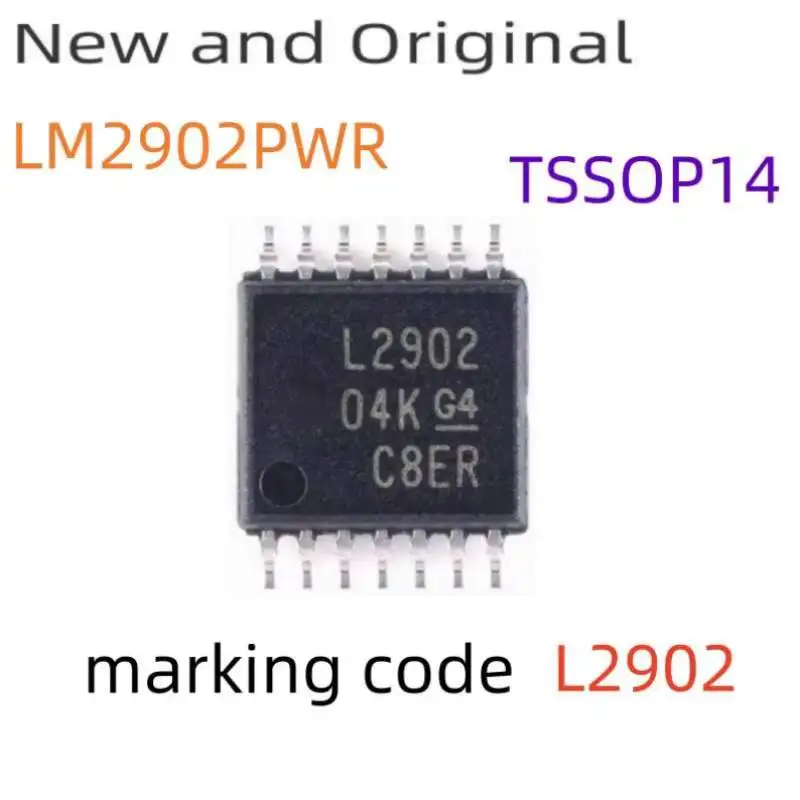 

Lm2902Pwr Tssop14 26V Quadruple Operational Amplifiers Marking Code L2902