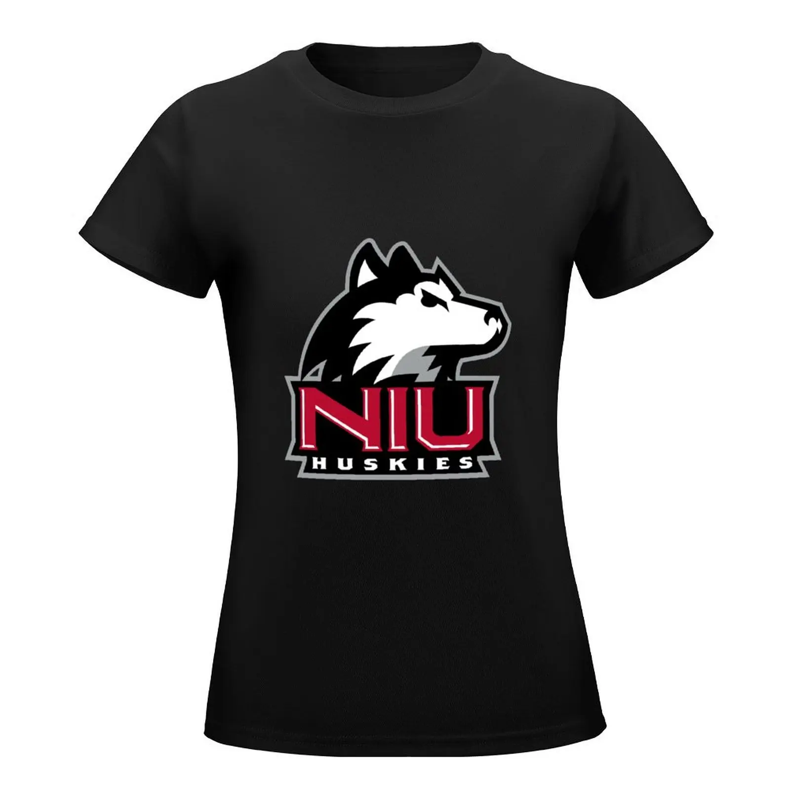 T-shirt Huskies du nord de l'Illinois pour femmes, vêtements drôles et mignons, vêtements surdimensionnés, médicaments d'été