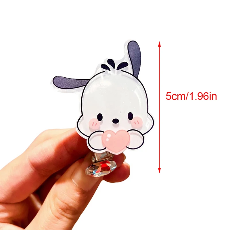 Cartoon Luminous Sanrio Grip Clip Cute Hairpin Duckbill Clip Girl Headwear Hair Accessorie Hello Kitty Kuromi Pochacco