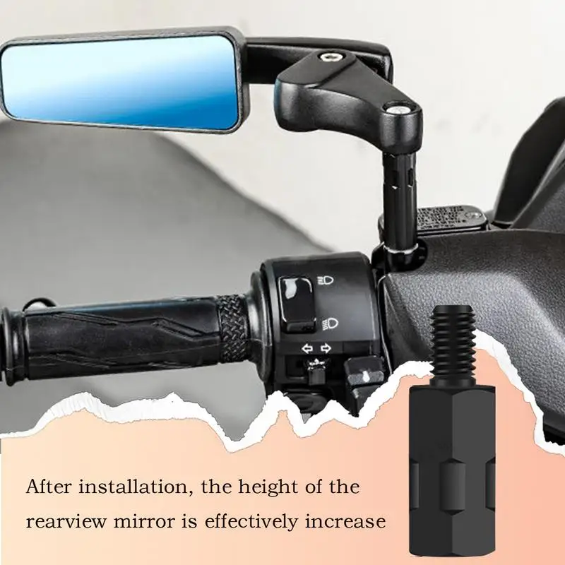 Motorcycle Mirror Adapter 40mm M8 M10 Rearview Mirrors Height Adjustment Risers Right Left Hand Thread Conversion Bolt Screws