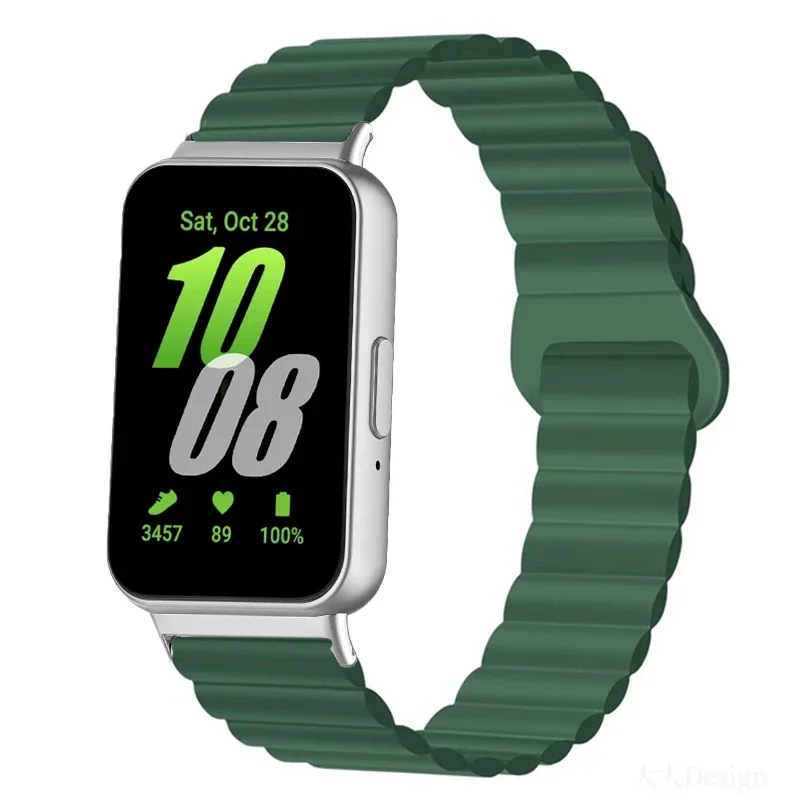 Силиконовый ремешок для Samsung Galaxy Fit 3, магнитный ремешок для часов, спортивный браслет для Galaxy Fit 3 SM-R390, цветной аксессуар для браслета