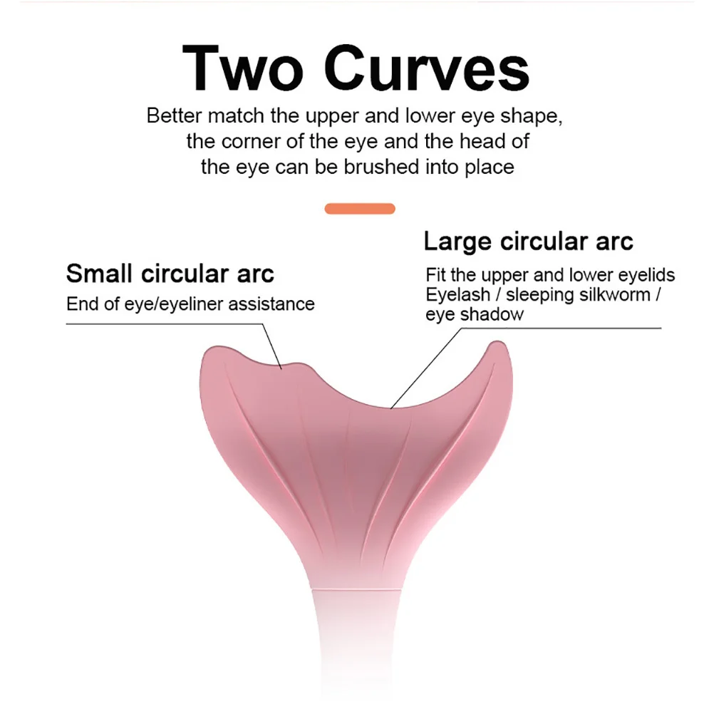 อุปกรณ์แต่งตา ซิลิโคนสตีนเซลสำหรับเขียนอายไลเนอร์และมาสคาร่าอย่างสมบูรณ์แบบ แผ่นกั้นขนตาโค้งขนาดใหญ่ช่วยเพิ่มการเบลนด์เฉดดิ้ง
