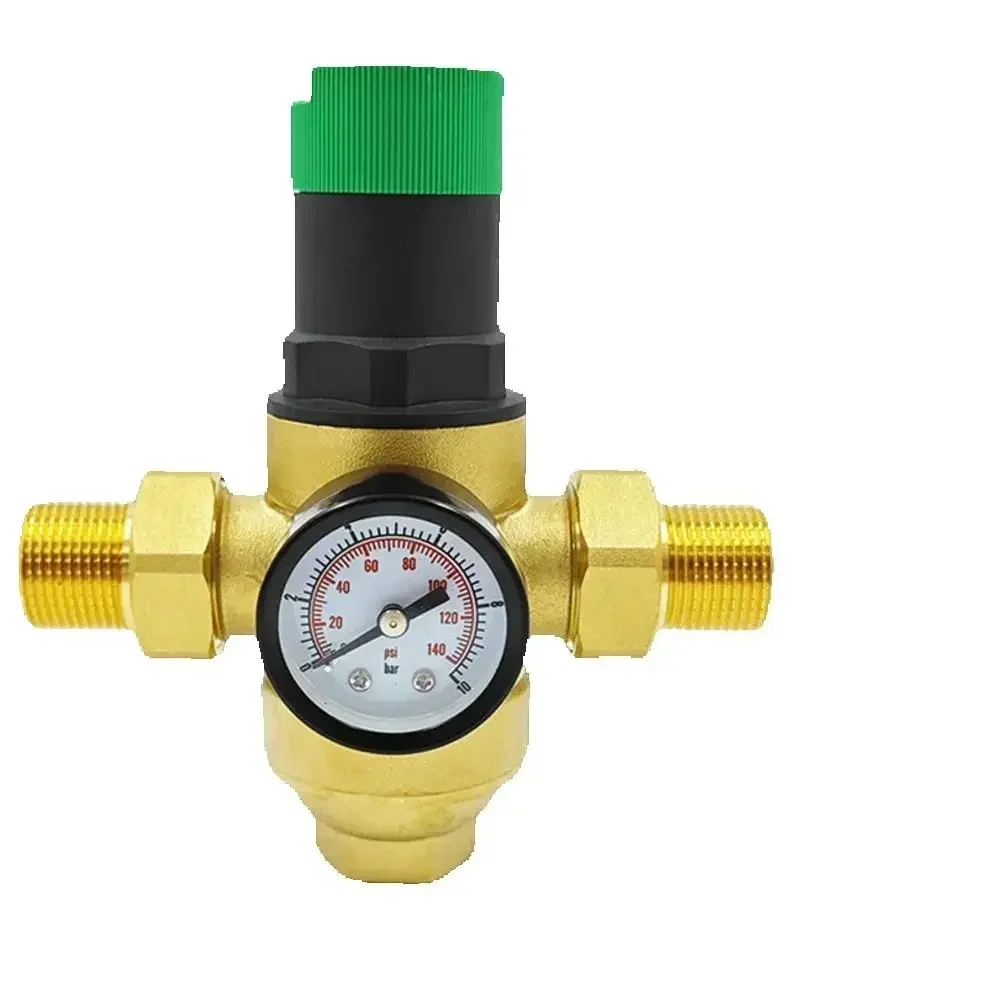 G/NPT Threaded Brass Pressure Reducing Valve Household Water Line Filter Brass Pressure Reducing Valve Regulating Valve Tools