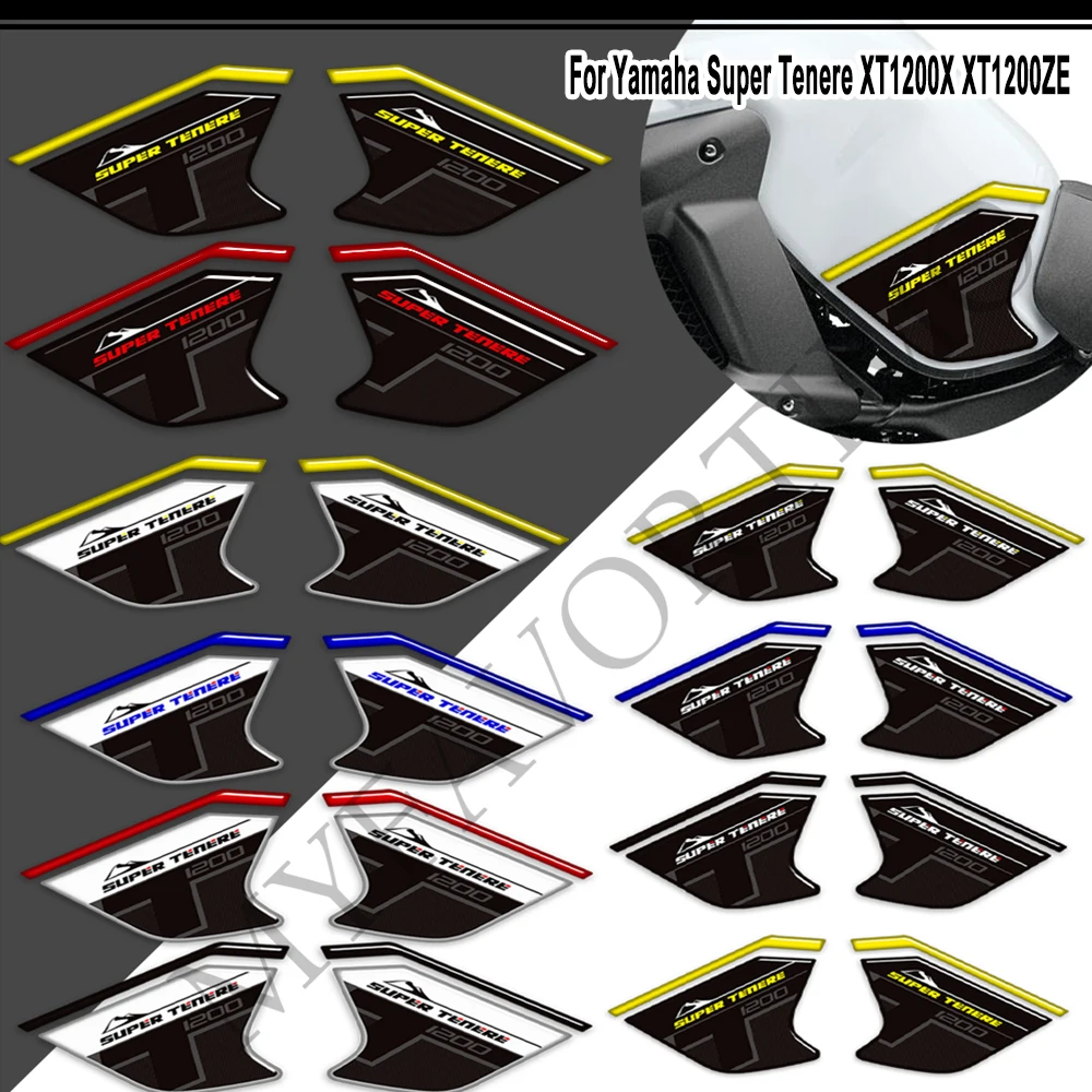 NEW For Yamaha Super Tenere XT1200X XT1200ZE XT 1200 Z ZE ES XTZ XTZ1200E Fuel Oil Kit Knee Fish 3D Stickers Decals Tank Pad