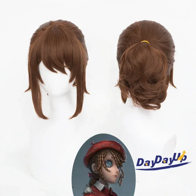 

Game Identity V Painter Edgar Valden Cosplay Wig Brown Single Ponytail Hair Synthetic Wigs for Halloween Costume Party Role Play