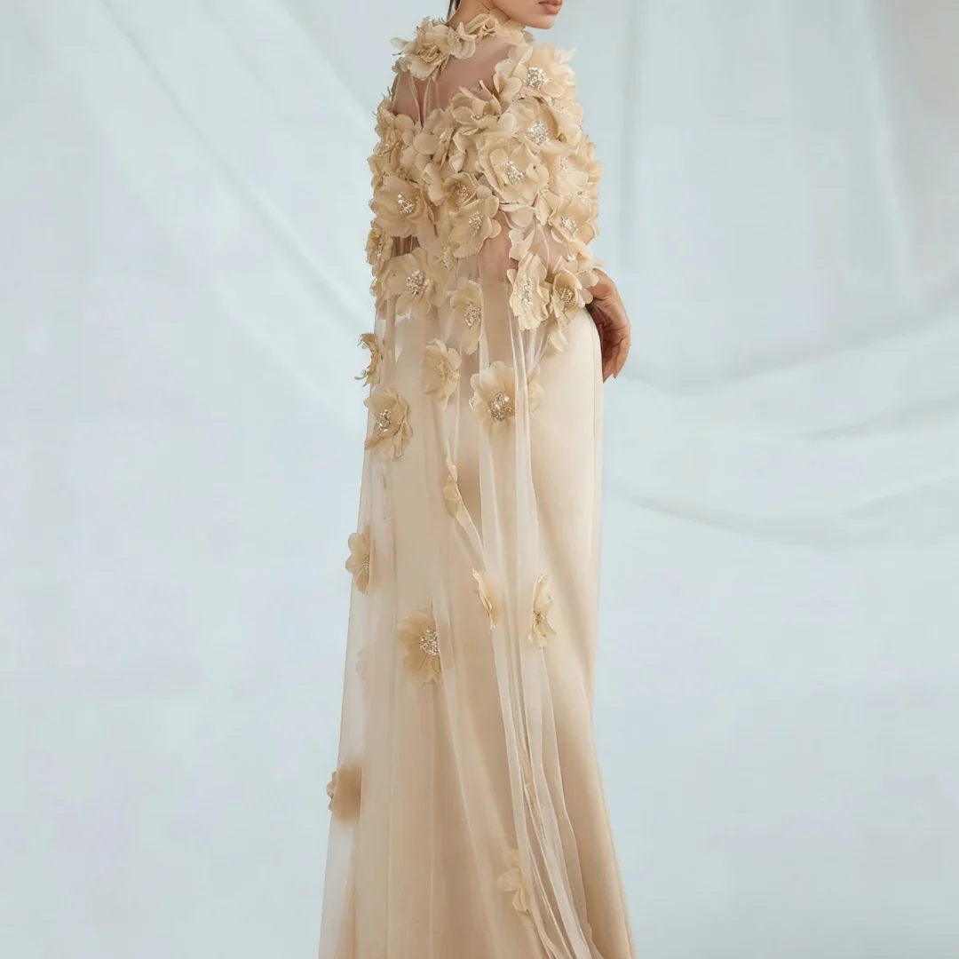 Atractivo vestido de cerimonia de flores en 3D para novio, vestido elegante de sirena para madre de la novia, personalizado