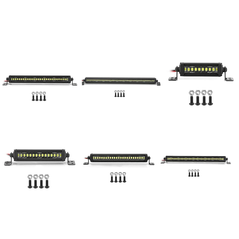 BNVN-RC lâmpada de teto do carro 24 36 barra de luz led para 1/10 rc crawler axial scx10 90046/47 scx24 wrangler d90 trx4 corpo