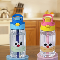 Kids Water Sippy Cup Creative Cartoon Baby Feeding Cups with Straws Leakproof Water Bottles Outdoor Portable 480ML Cups
