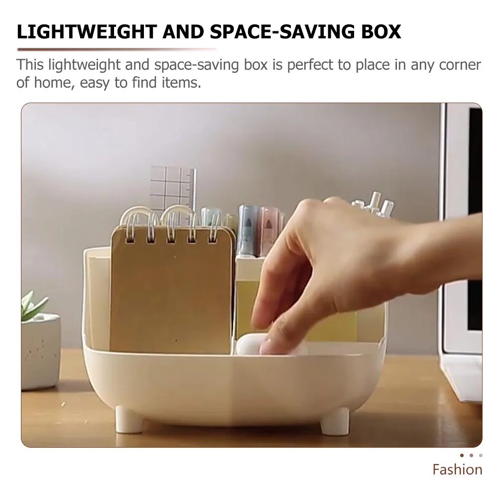 

Multifunctional Desktop Stationery Box Lightweight Organizer Storage Container Home Office School Lab Plastic Sundries