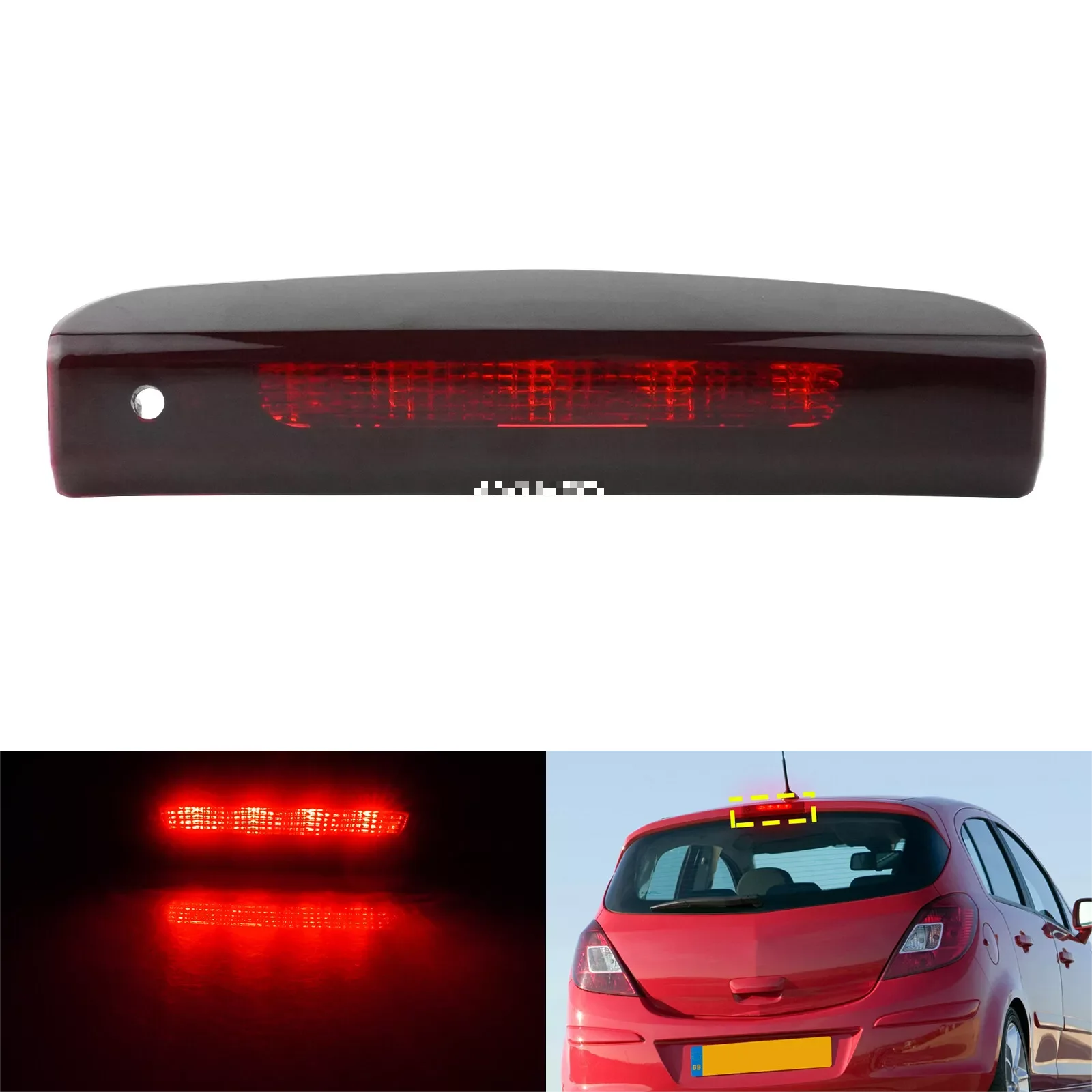 Rear High Level 3rd Tailgate Brake Light For Opel Vauxhall Corsa D S07 5-Door Version 13188045 95524005 1222130 Car Accessories