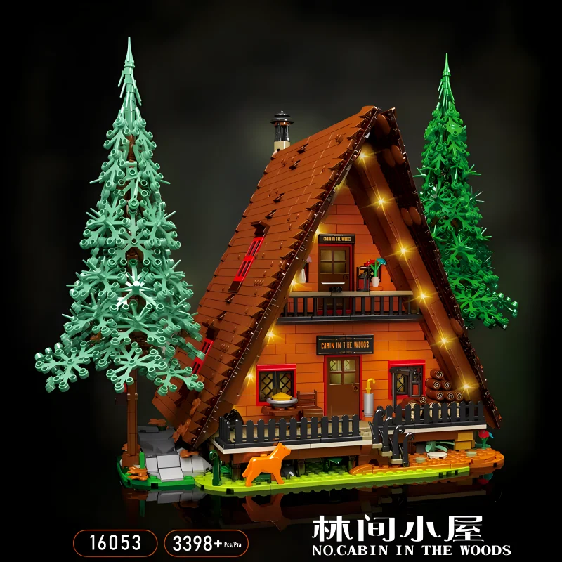 MOULD KING 16053 MOC The Wood Cabin Model Building Blocks Natural Forest View Puzzle Educatioal Toys Christmas Gift For Kids