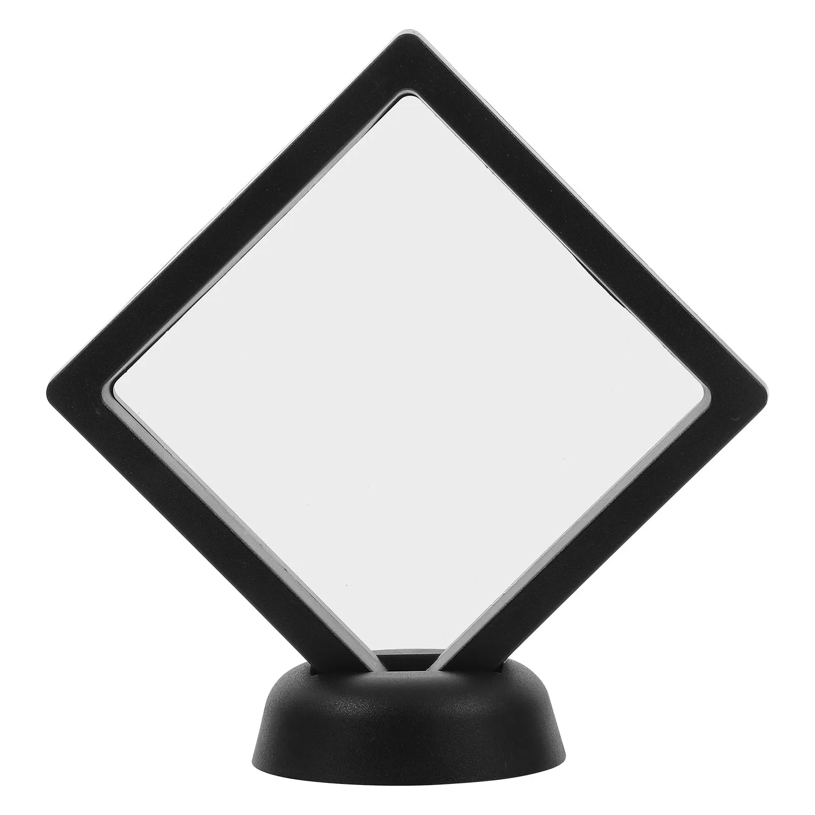 

1pcs 3D Floating Frame Transparent Display Case 9X9Cm Black For Coin Medal Jewelry 3D Display Box Clear Acrylic Showcase Small