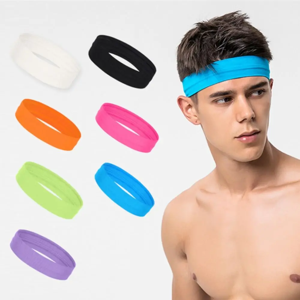 Sports Sweat Head Band Stretch Elastic Sports Headband Hair Band Non Slip Sweatbands Headband Pure Color Headband