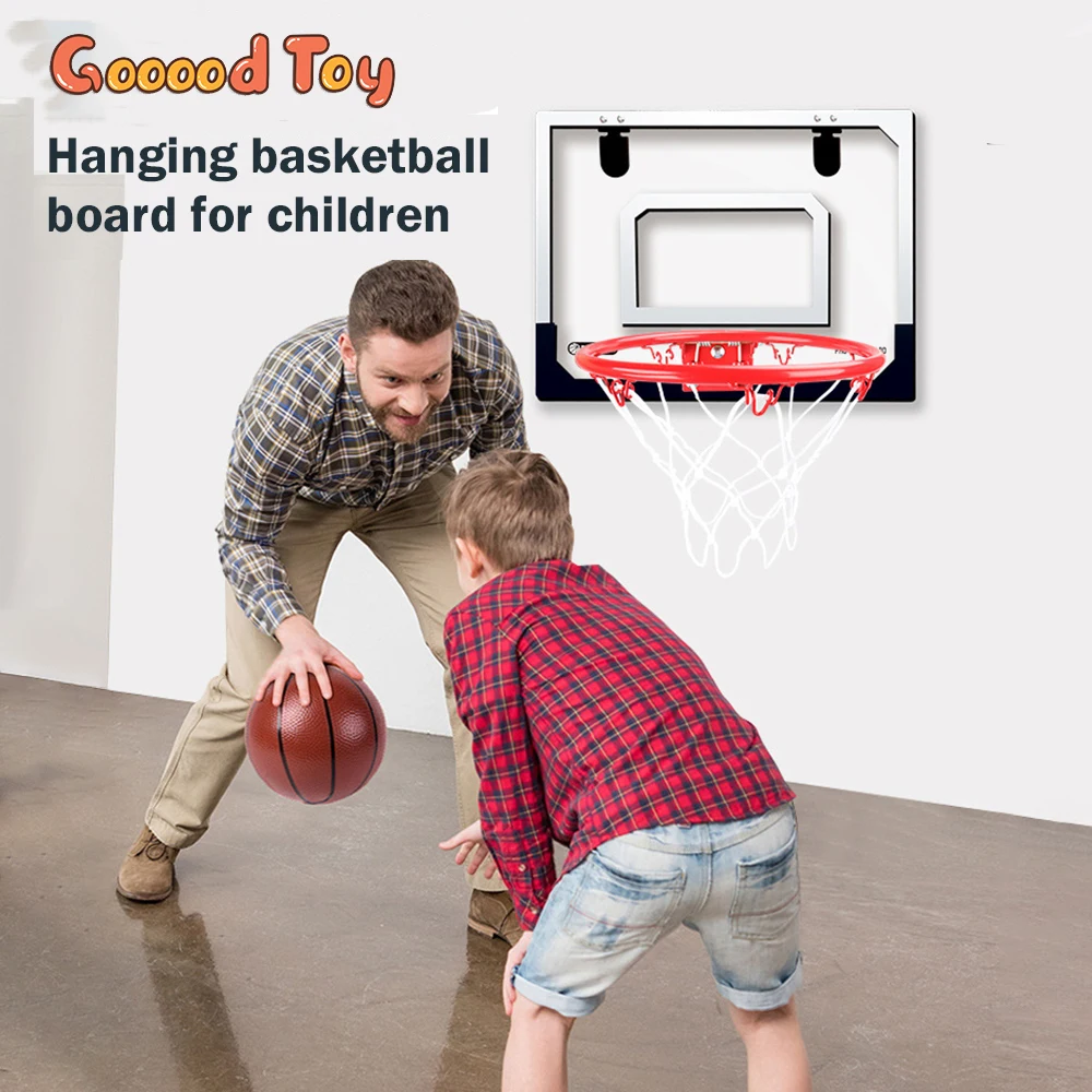 Kids Sport Play Basketball Toys Electronic Scoring Hanging Board Hole-Free Toy for Boys Girls 3+ Years Old Outdoor Indoor Game