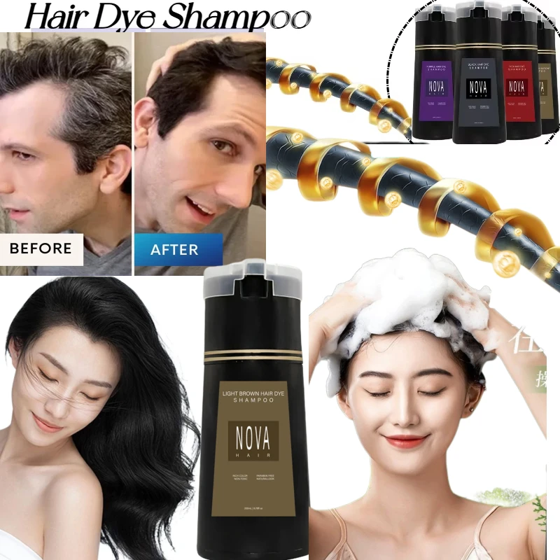 

K-beauty шампунь для краски для волос, быстрая окраска, натуральный безвредный шампунь для головы и плеч для волос, большой емкости, личный уход