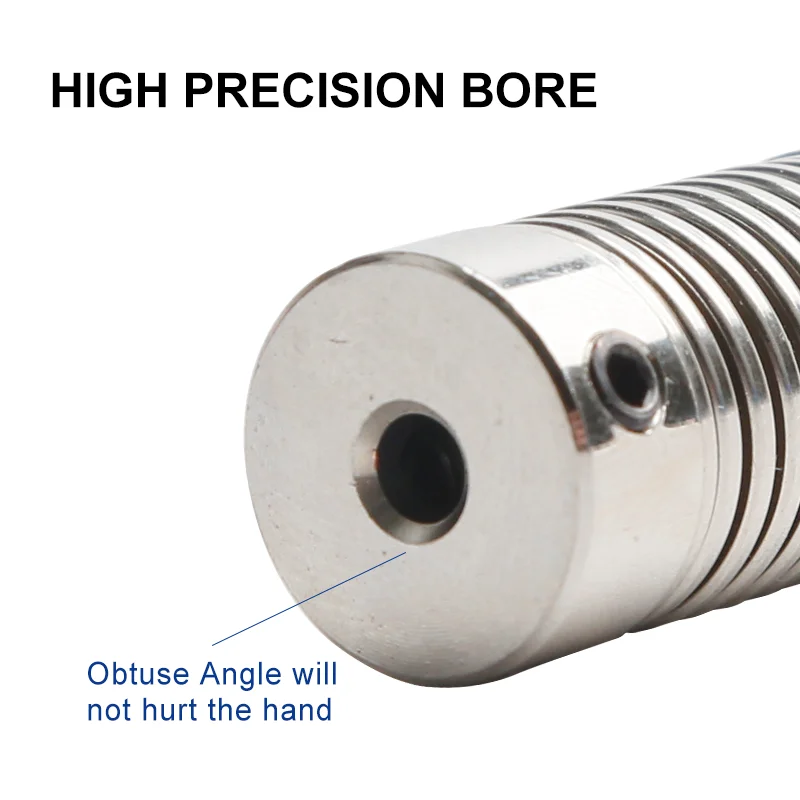 Stepper motor couplings and spring couplings can be used for transmission connections in CNC motors and engraving machines