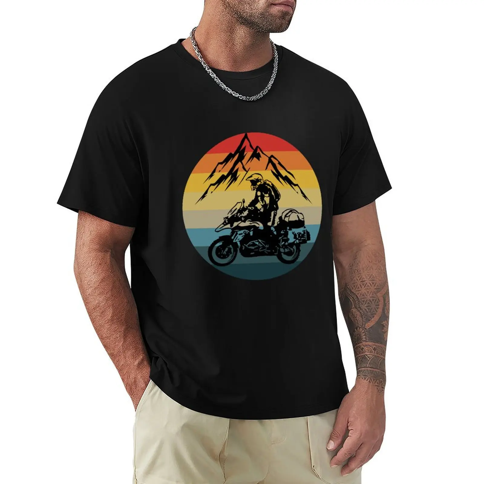 

Vintage Retro Mountains Off Road 1200 GS 1250 Adventure Motorcycle Travel T-Shirt Clothing Louboutins t shirt men 100℅ cotton