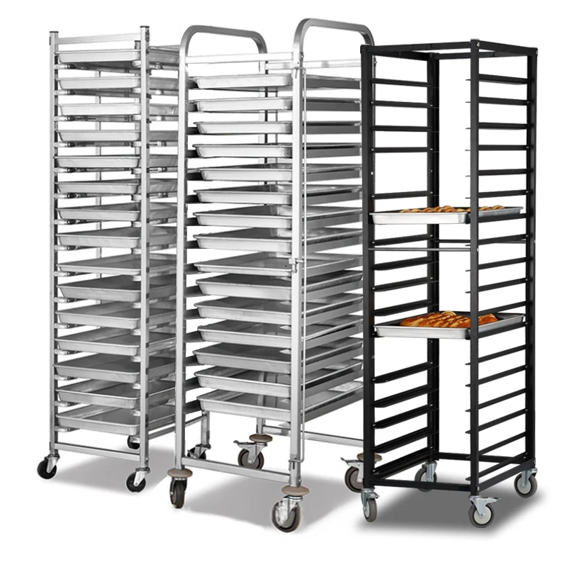 Bakery Cooling Rack Baking Tray Trolley with 5/6/9/12/15/18/30 Trays