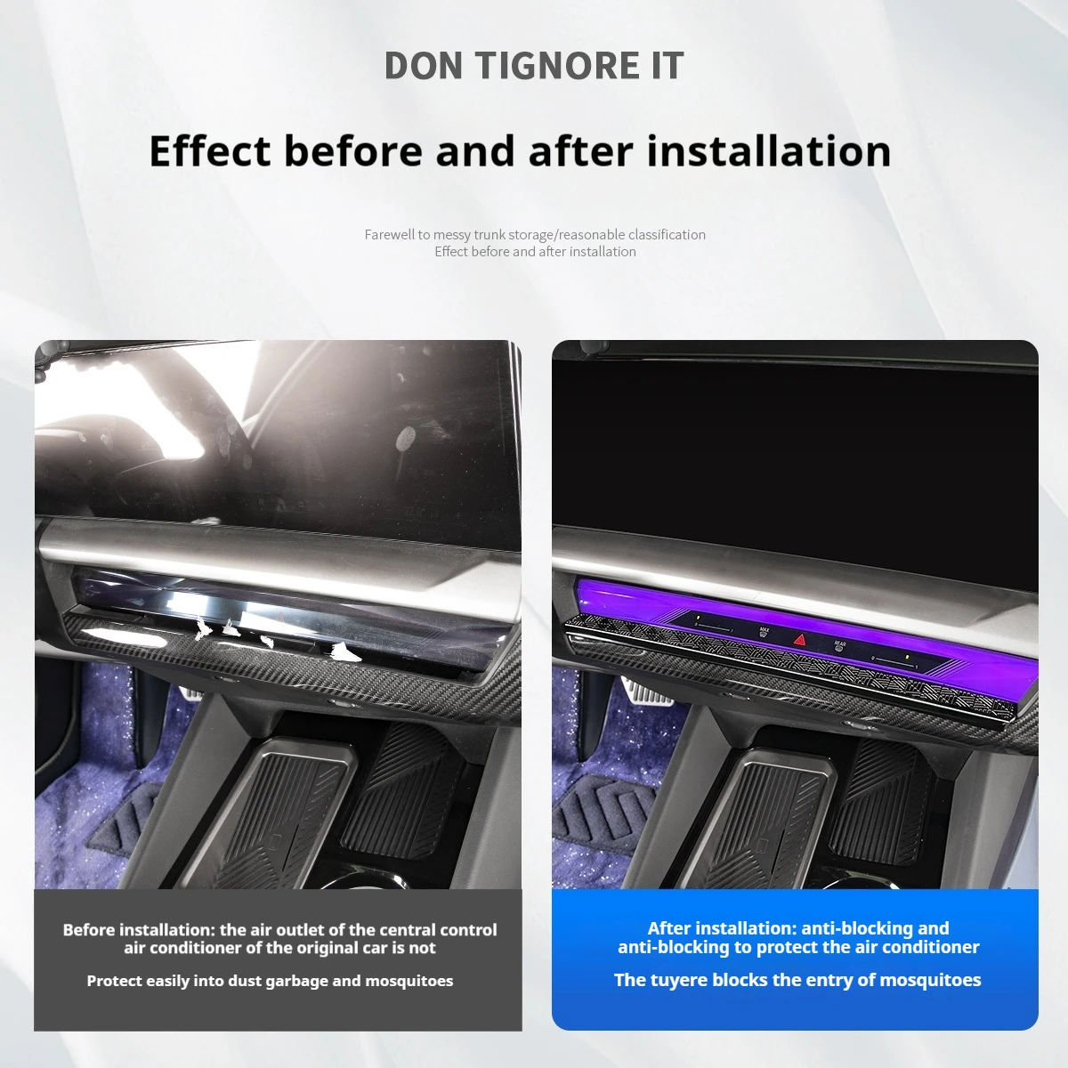 التحكم المركزي منفذ الهواء تكييف الهواء الغطاء الواقي الملحقات لسيارات BMW 5 Series i5 G60 2024-2025 الملحقات الداخلية