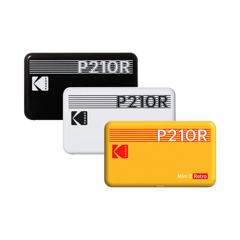 Kodak Mini2 Retro Pocket Bluetooth Photo Printer 4PASS Sublimation Film Coating Kodak P210R Photo Printer For Christmas gift