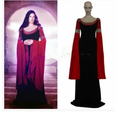 

Cosplay Costume Of Arwen Evenstar From "The Lord Of The Rings" With Magic Ring