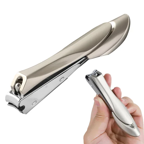 Imagen 1 del producto Cortauñas antisalpicaduras de acero inoxidable, cortador de uñas grande y afilado, herramientas de manicura, recortador de uñas de diseño biónico para uso doméstico
