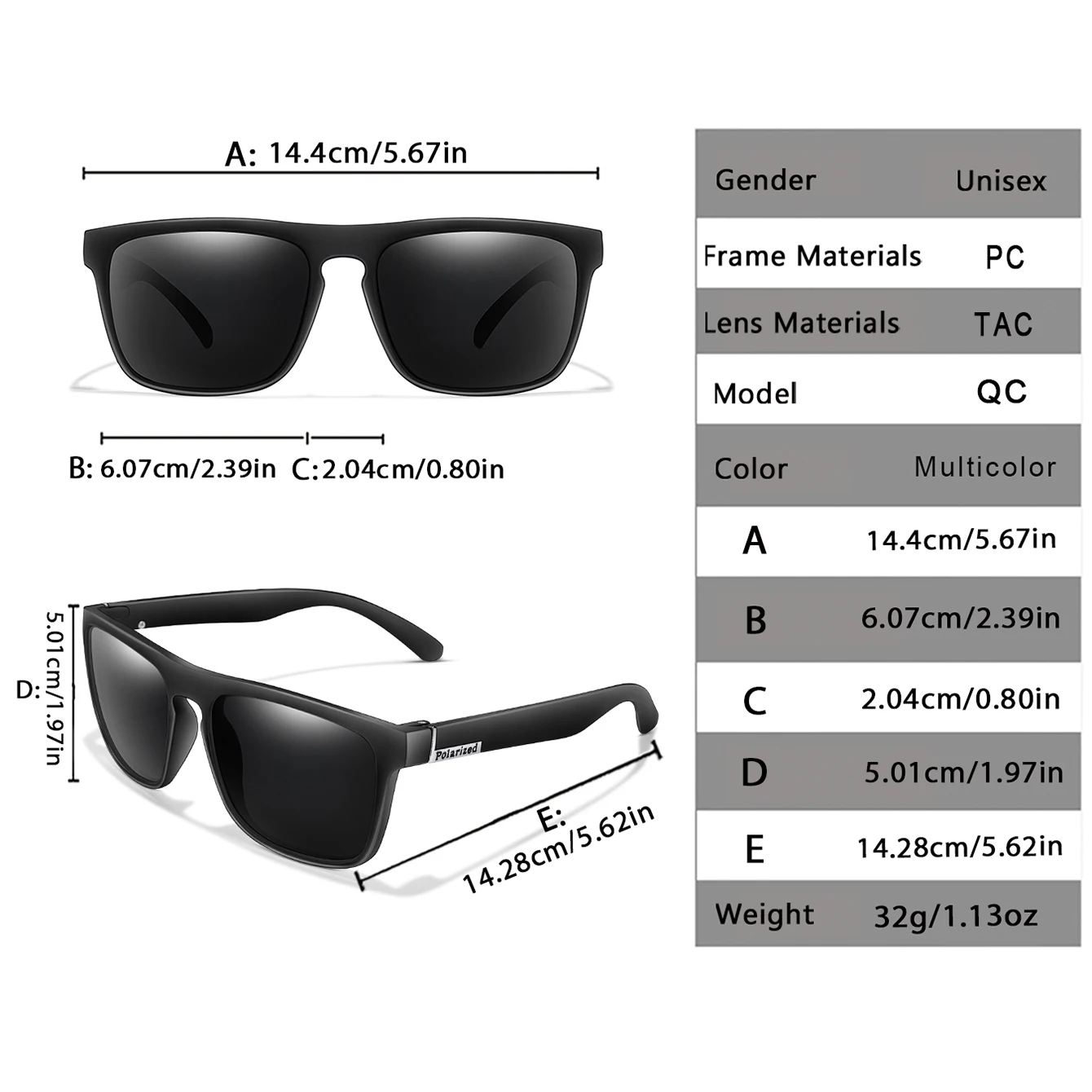 زوجان من النظارات الشمسية المستقطبة للرجال والنساء للقيادة والجري وركوب الدراجات والمشي لمسافات طويلة نظارات بإطار مربع عتيق هدايا المهرجانات