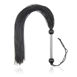 Cavalo Treinamento Adestramento Chicotes, Punho De Tubo De Plástico, Borlas De Silicone, Equitação De Colheita Flogger Paddle Slapper, 51cm