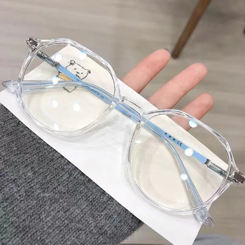 No-face Artifact Internet Celebrity Anti-blue Radiation Glasses For Women Fashion Flat Glasses 2053