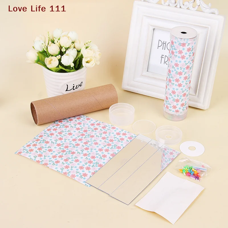 New DIY Rotating Kaleidoscope Material Kit Kindergarten Scientific Experiment Teaching Tools DIY Toys For Children Gifts