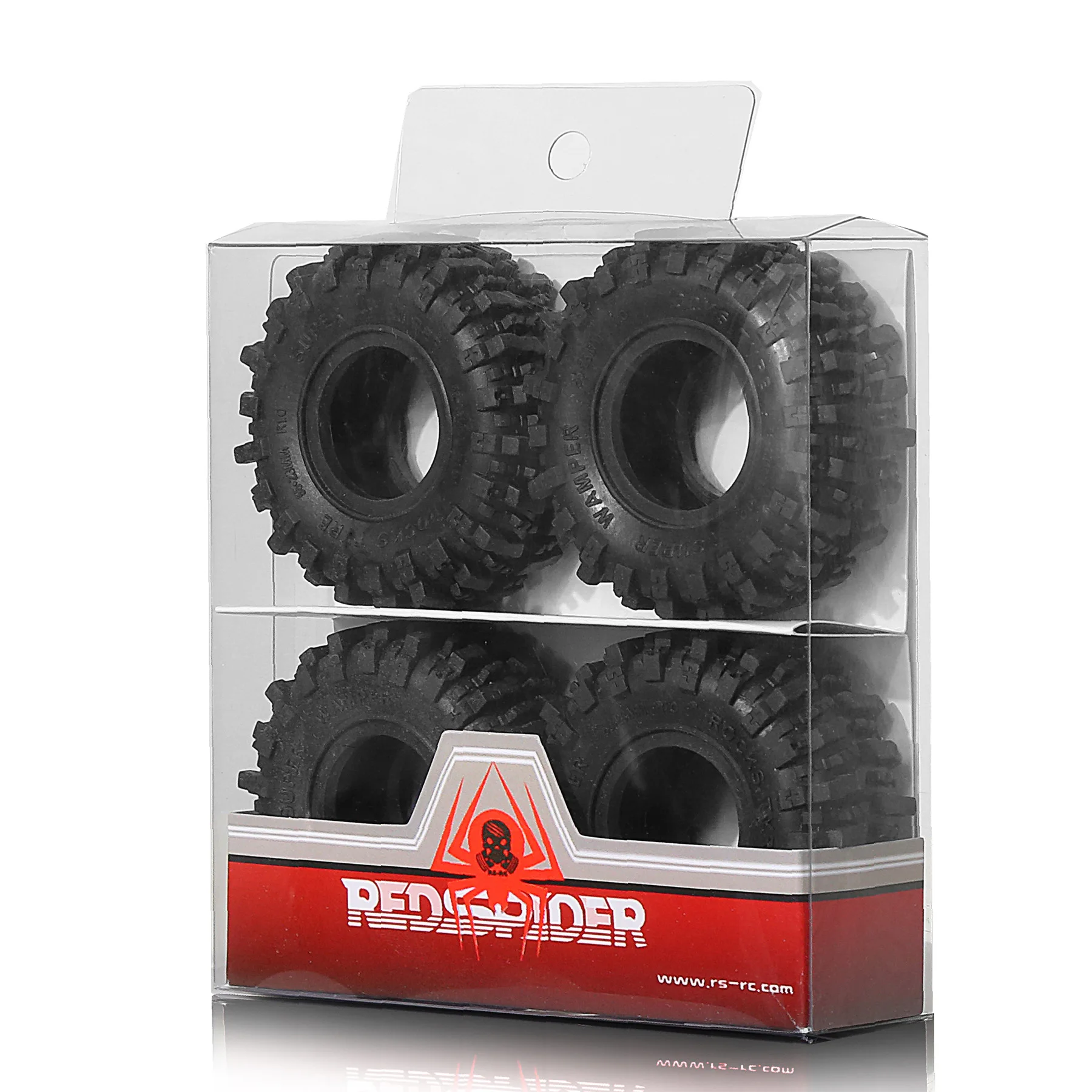 Pneu d'escalade de voiture RC 1.0 pouces, 4 paquets, 55x23mm, pour mise à niveau 1/18 1/24 Axial SCX24 FMS FCX24 AX24 (T1011)