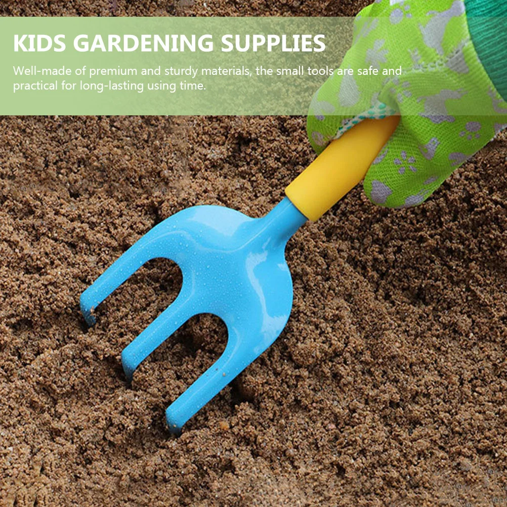 ชุดเครื่องมือทำสวนสำหรับเด็ก 1 ชุด ชุดพลั่วทรายขนาดเล็ก คราดขนาดเล็ก ชุดเครื่องมือขุดดินสำหรับเด็ก สำหรับปลูกต้นไม้กลางแจ้ง เล่นทรายชายหาด