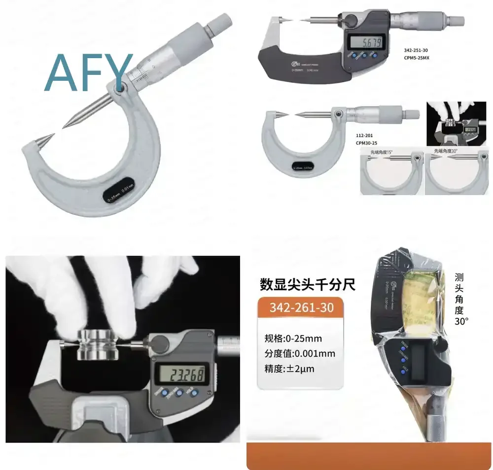 Digital Micrometer 0-25mm for Electronic Measuring Tools Precision 0.001mm Resolution Chrome Plated OD Caliper for Industrial