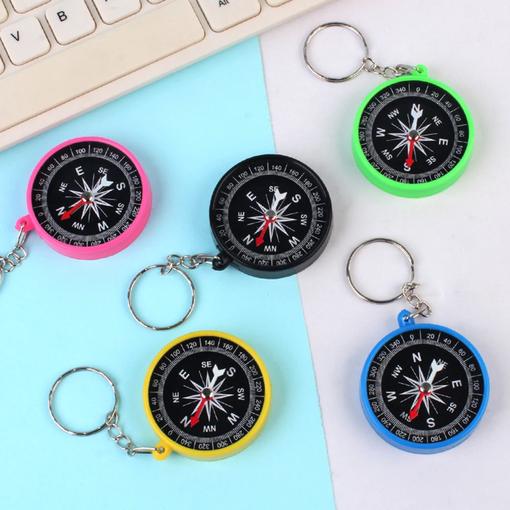 Children Mini Compasses Keychain Unique Design Fashionable Key Chains Accessories For School