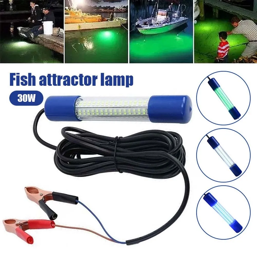 

Ice Fishing Light 180 Beads Underwater Fishing Light Portable 30W Lures Finder Lamp LED Plastic Submersible Boat Lamp Deep Sea