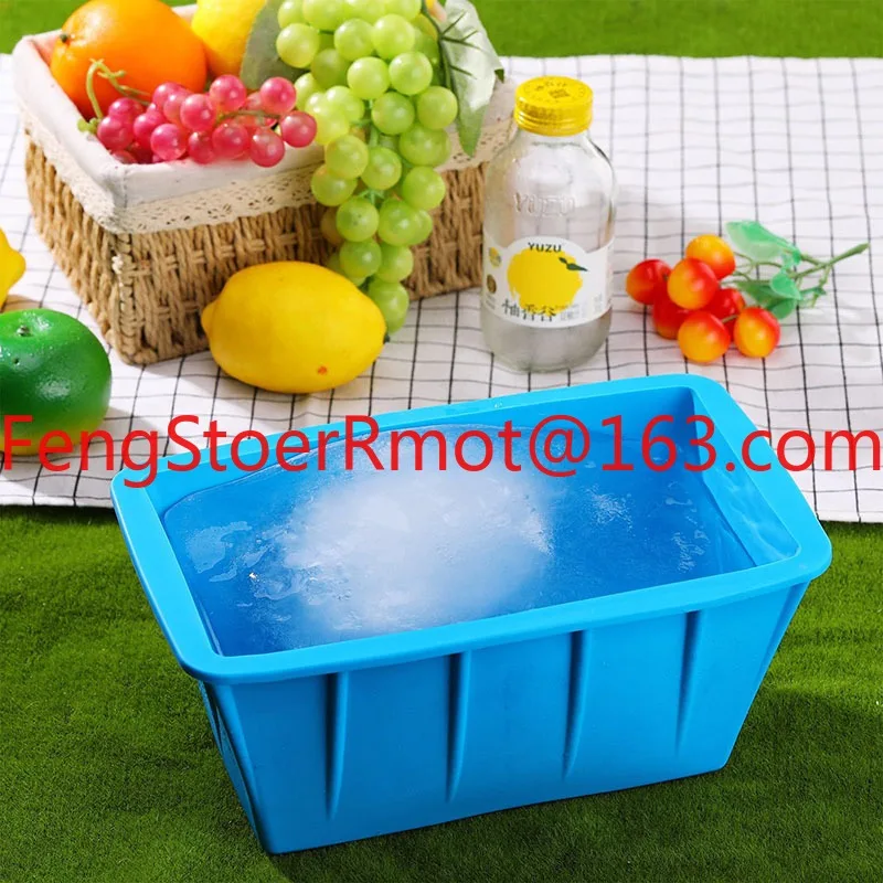 Non-stick large silicone ice cube mold, reusable tempered silicone mold, large ice cube mold for ice bath