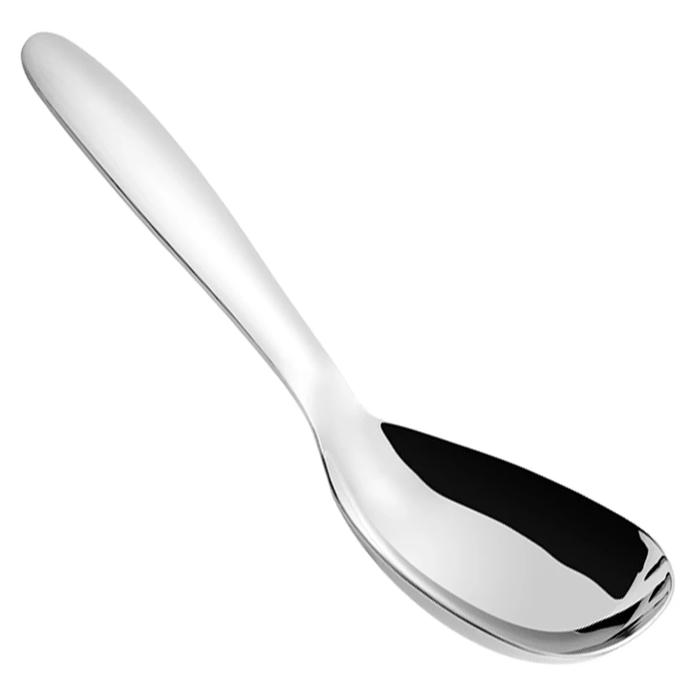 

Stainless Steel Soup Spoon Deep Rice Serving Spoon For Kitchen Buffet Restaurant Home Use Large Metal Food Scoop